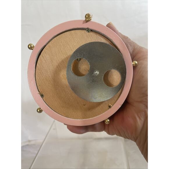 Babes In Toyland Music Box Pink With Blonde Girl Riding Rocking Horse NWOT Mint - Picture 10 of 13